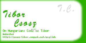 tibor csosz business card